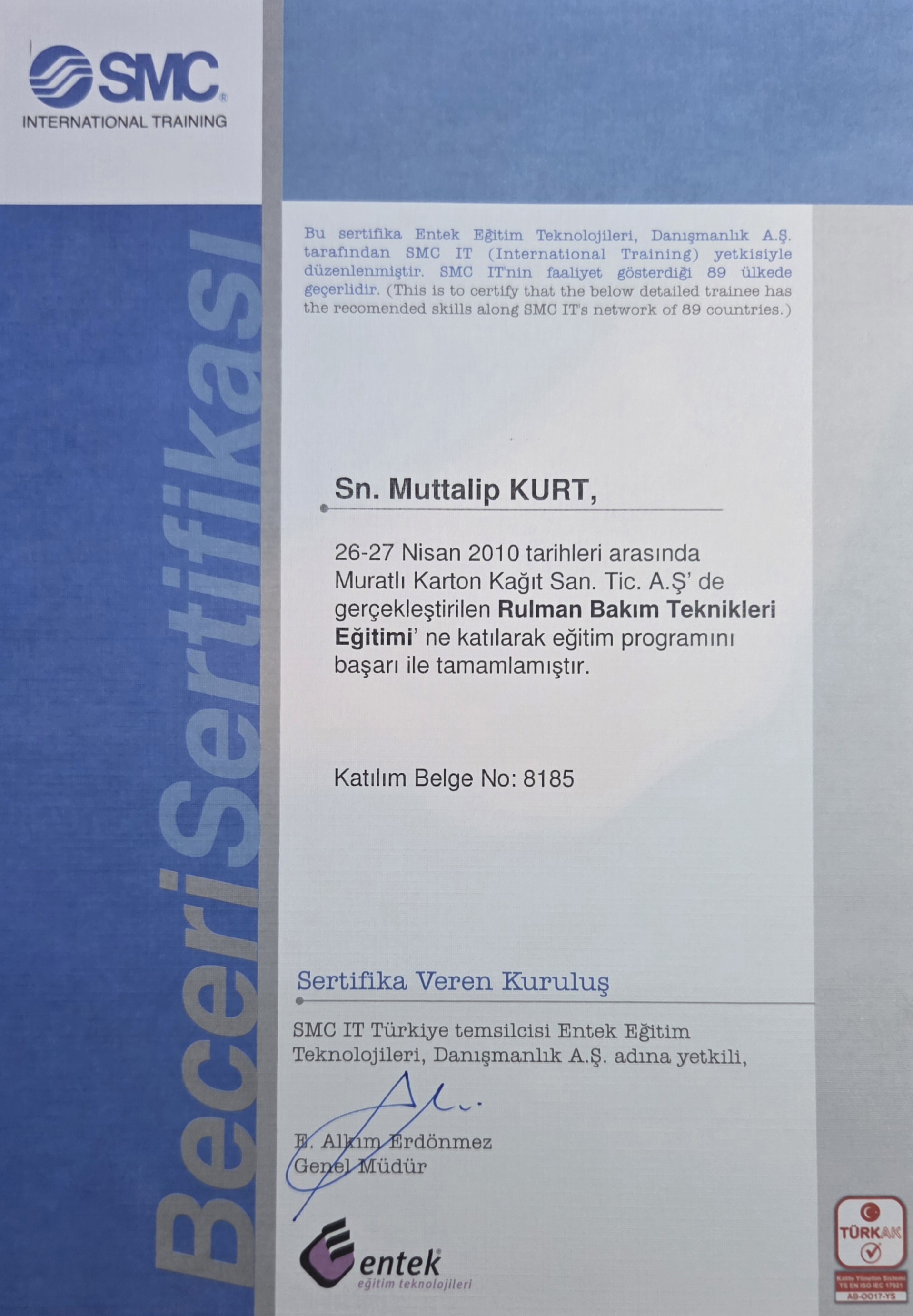 Rulman Bakım Teknikleri Eğitimi