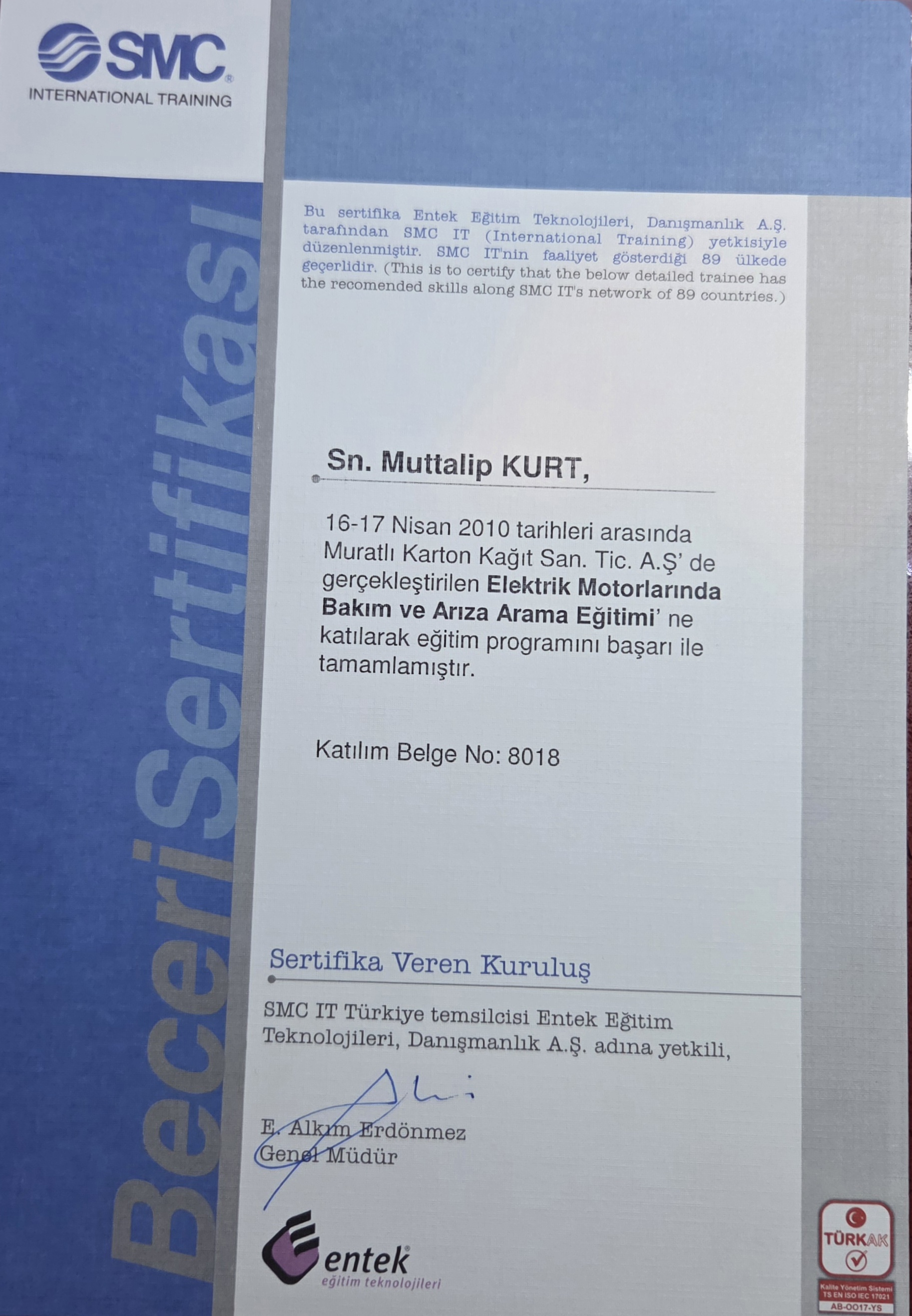 Elektrik Motorlarda Bakım ve Arıza Arama Eğitimi